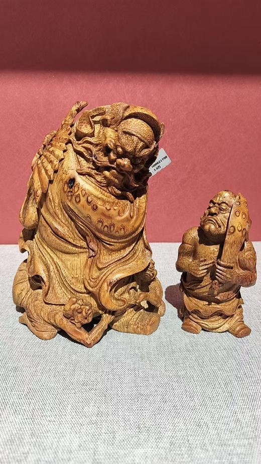 钟馗*小鬼竹根雕/1套17cm 商品图0