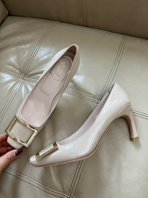 33-3原楦 免带 阿V 经典香蕉跟 鸭嘴方头 巨好穿 女士高跟 准码选很准 商品图4