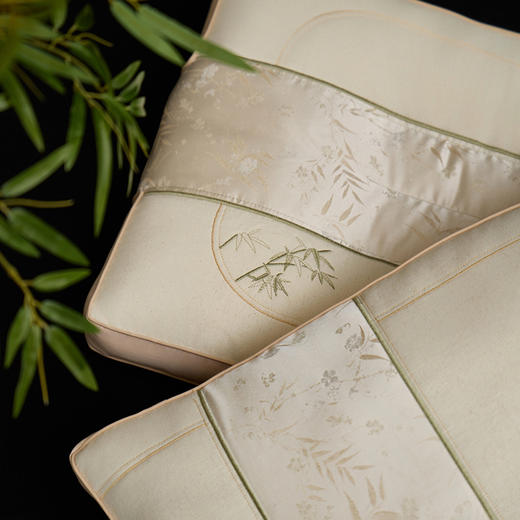 自然醒国风棉麻舒适枕全棉中式竹子枕头护颈椎助睡眠健康枕芯头亚麻枕芯XK 商品图8