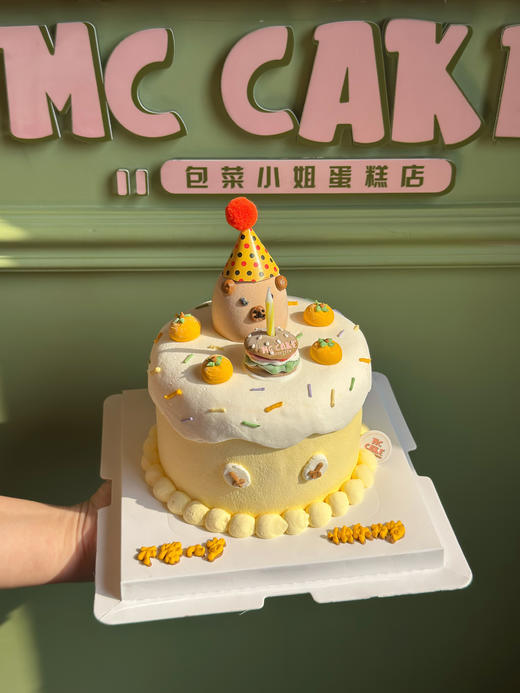 卡皮巴拉立体头像手绘蛋糕 商品图0