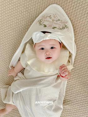 ANNIEWIN棉绿香格里【有机彩棉】婴儿繁花三角抱毯