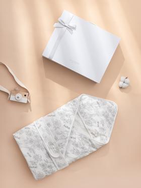 ANNIEWIN棉绿香格里【有机彩棉】繁花夹棉抱毯