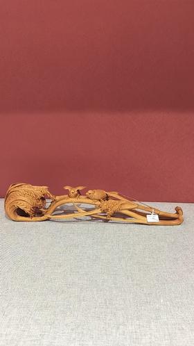 岁岁平安黄杨木摆件