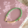 米马饰物 天然和田碧玉 苹果绿银镀金手链 莫等春意暖 商品缩略图4