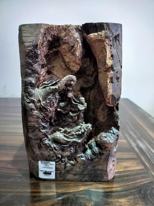 那吒闹海摆件/小叶紫檀22*14cm 商品图0