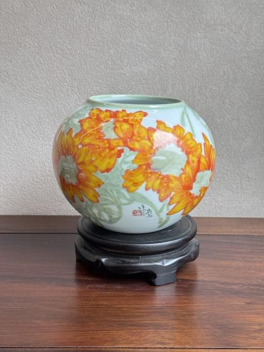 釉下五彩向日葵罐 商品图0