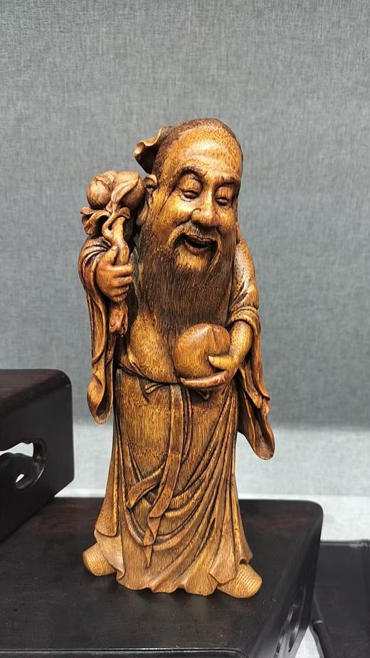 东方朔竹根雕摆件 商品图0