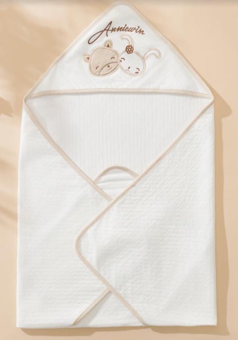 ANNIEWIN棉绿香格里【有机彩棉】婴儿卡通三角抱毯 商品图1