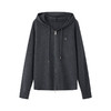 CC-22-2526早春新款连帽宽松针织开衫烫钻拉链小个子短外套显瘦上衣女装 商品缩略图4