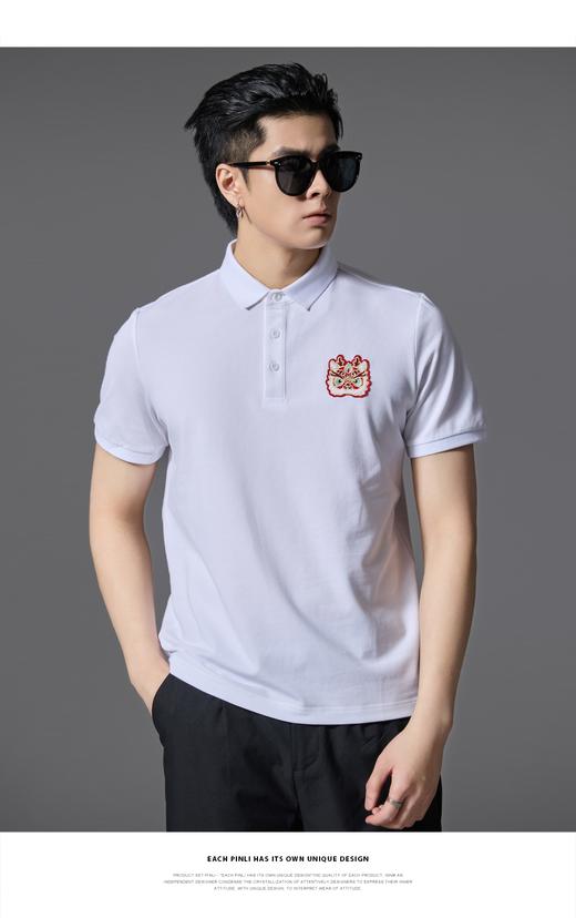 PINLI品立2025春夏季新款修身短袖POLO衫男商务休闲百搭翻领上衣BG252112016 商品图0