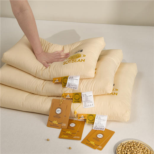 自然醒A类大豆纤维宽低亲子枕大豆棉儿童枕头小学生宿舍枕芯家用一对助睡眠6岁以上低整专用XK 商品图5