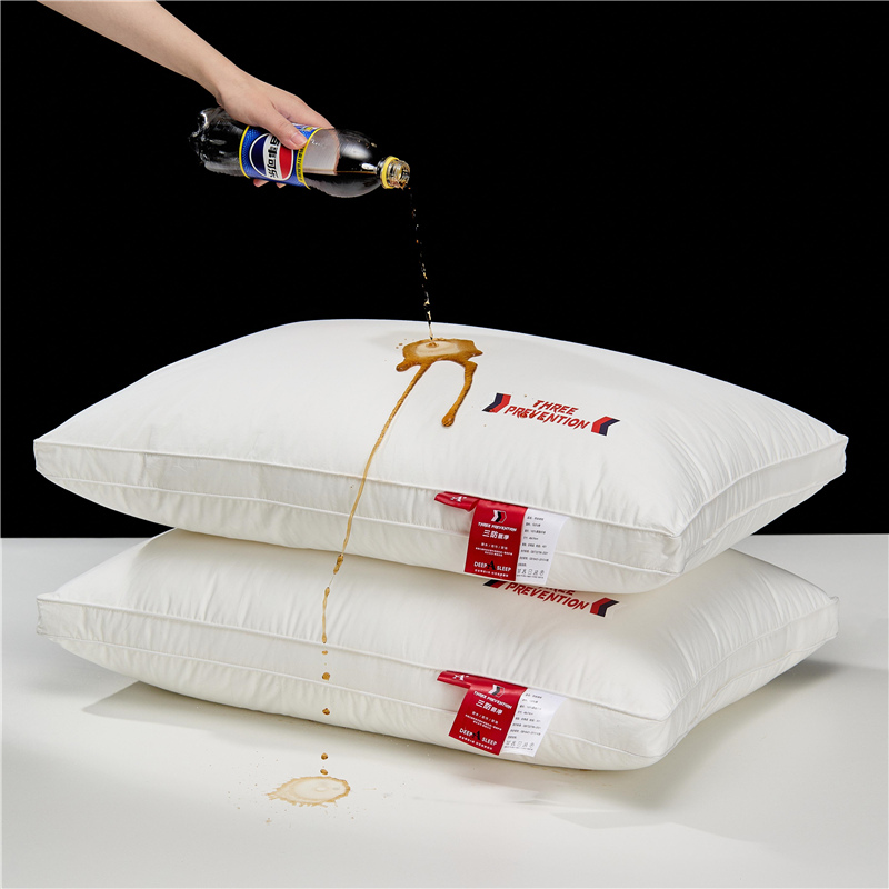 【热卖推荐】自然醒A类全棉三防酒店枕头助睡眠防水防汗防头油枕头芯一对护颈椎枕成人整头男XK