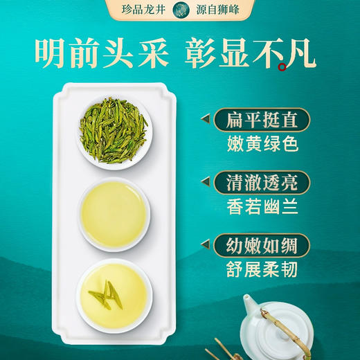 【2026年新茶现货】狮峰丨大观礼盒 西湖龙井 绿茶 明前精品级 100g 商品图2