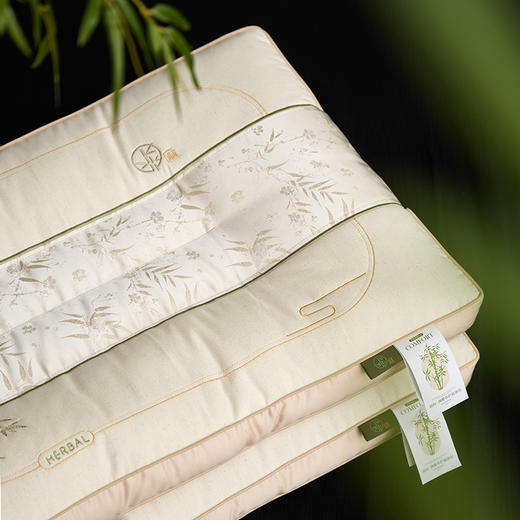 自然醒国风棉麻舒适枕全棉中式竹子枕头护颈椎助睡眠健康枕芯头亚麻枕芯XK 商品图11