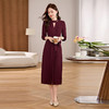 春款连衣裙优雅适合微胖的长袖配大衣显瘦裙HR-QIXFS255377 商品缩略图1