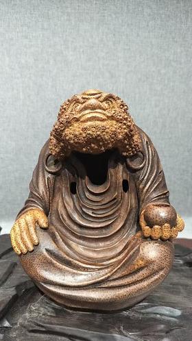 达摩竹根雕摆件