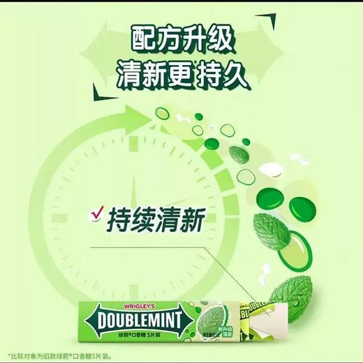 绿箭原味薄荷口香糖 5片装 13.5g 商品图2