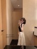 金蘑菇菇 代官山假日 Effortless极简/黑白无袖上衣百褶半裙套装 商品缩略图1