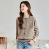 CC-QL-8572小香风针织开衫女短外套2025春秋新款圆领毛衣外搭小个子彩扣上衣 商品缩略图2