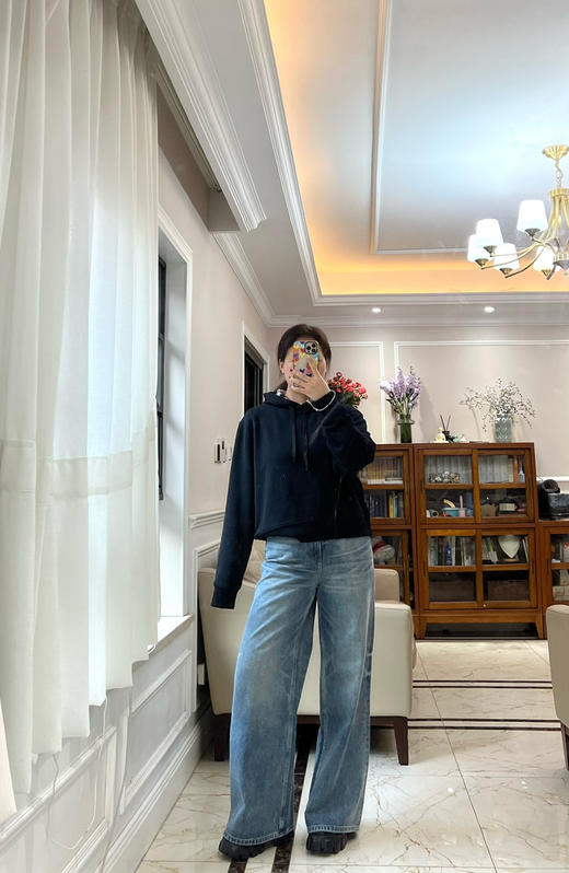 33-6 3月8号发 预售极限特惠 ce土耳其进口牛仔 酵素水洗 柔软超阔腿牛仔裤 商品图9