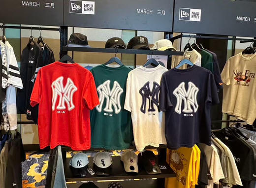 原单正品纽亦华25年新款霓虹情侣款短袖3色，白色 藏青色 墨绿色
尺码S-XXL 商品图0