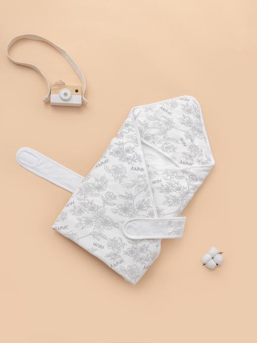 ANNIEWIN棉绿香格里【有机彩棉】繁花夹棉抱毯 商品图1