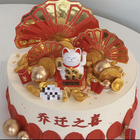 六寸招财猫蛋糕