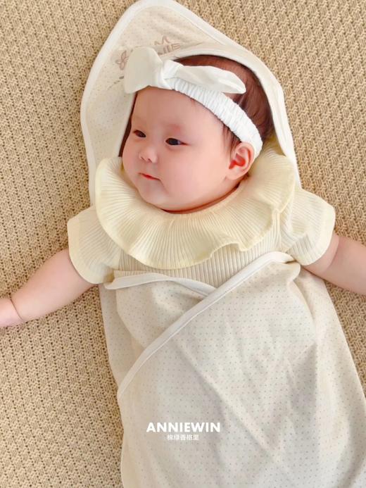 ANNIEWIN棉绿香格里【有机彩棉】婴儿卡通三角抱毯 商品图3