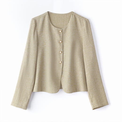 CC-J6678小西装短款外套女春秋季2025新款圆领小香风气质职场通勤夹克上衣 商品图4