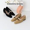 经典鲨2025年春季新款时尚法式复古小方头气质玛丽珍单鞋女KW198-517031 商品缩略图0