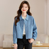 CC-J6676高腰翻领短款外套女2025年春装新款气质宽松小个子休闲夹克上衣 商品缩略图3