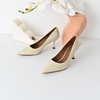 经典鲨2025年春季新品优雅尖头裸色一脚蹬气质细高跟鞋子女KW198-517011 商品缩略图2