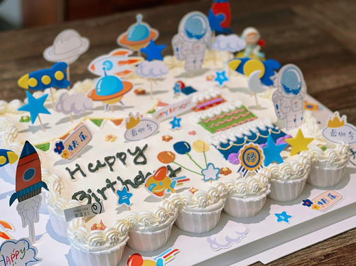 宇航员主题杯子蛋糕30枚 商品图0