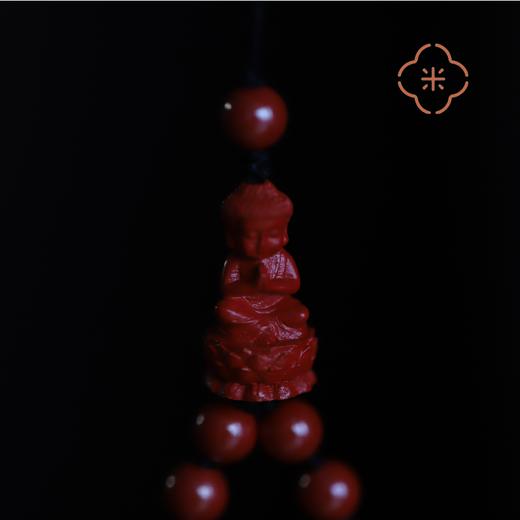 米马饰物 90%含量以上 紫金砂宝宝佛朱砂手机指环 暖一暖人家的寒 商品图3