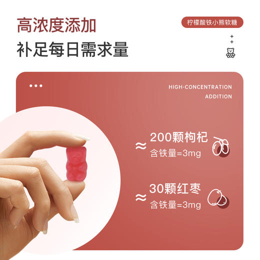 【专属】【1颗≈30颗红枣/200颗枸杞】美国Norvikon诺维肯补铁软糖 补养气血 精力充沛 告别手脚冰冷 吃出年轻好气色 商品图1