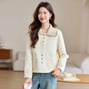 CC-XFY-2510新款春秋可拆卸领小个子短外套女宽松休闲珍珠绒开衫上衣2025春季 商品缩略图0