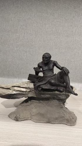 金书罗汉摆件/小叶紫檀20*30cm