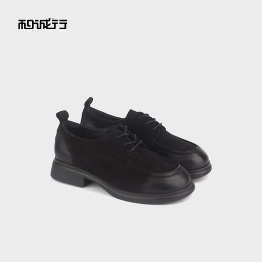 和诚行 2024秋冬新款复古时尚美拉德皮鞋女通勤百搭休闲鞋0810252 商品图4