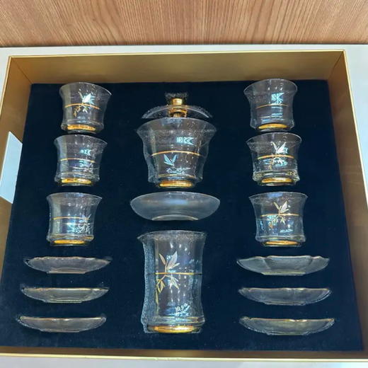 凯洛诗无铅水晶金竹茶具16件套 商品图0