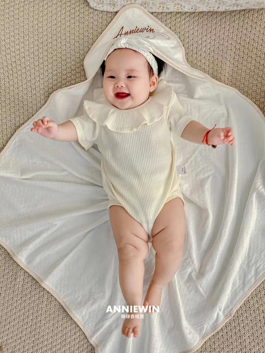 ANNIEWIN棉绿香格里【有机彩棉】婴儿卡通三角抱毯 商品图0