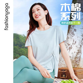 凡圣瑜伽 设计感圆领短袖F15322