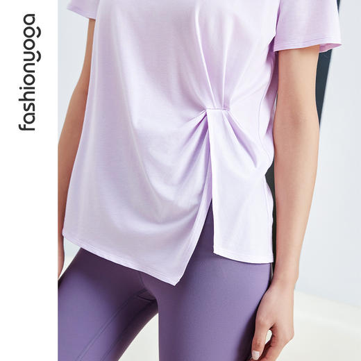 凡圣瑜伽 设计感圆领短袖F15322 商品图9