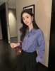 miu家精细小格子精梳棉小白扣文雅百搭衬衫 商品缩略图8