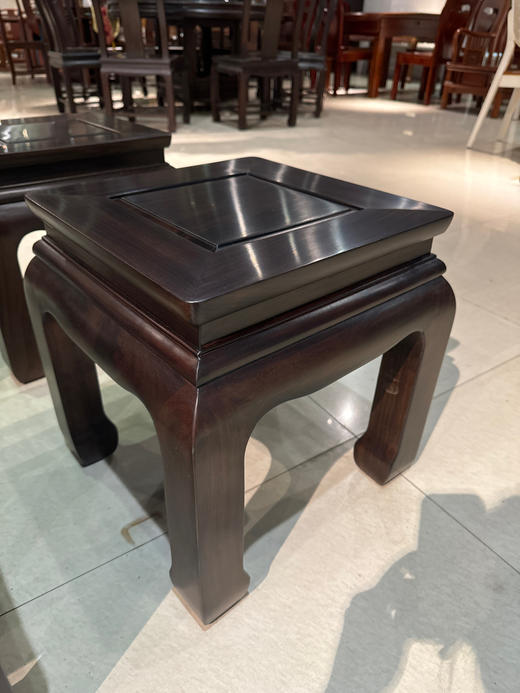 黑金檀色四方凳子/HJTXD 商品图0