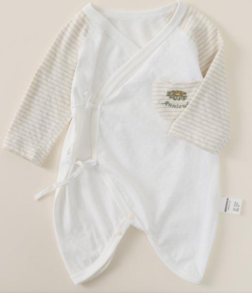 ANNIEWIN棉绿香格里【有机彩棉】新生儿针织蝴蝶衣（52、59、66尺码可选） 商品图0