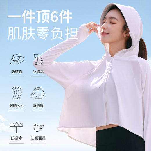 【冰感防晒衣】2025年新款宽松大帽檐防晒衣女 户外防紫外线长袖速干短外套防晒服 商品图1