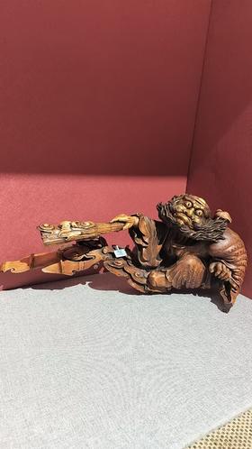 钟馗竹根雕摆件