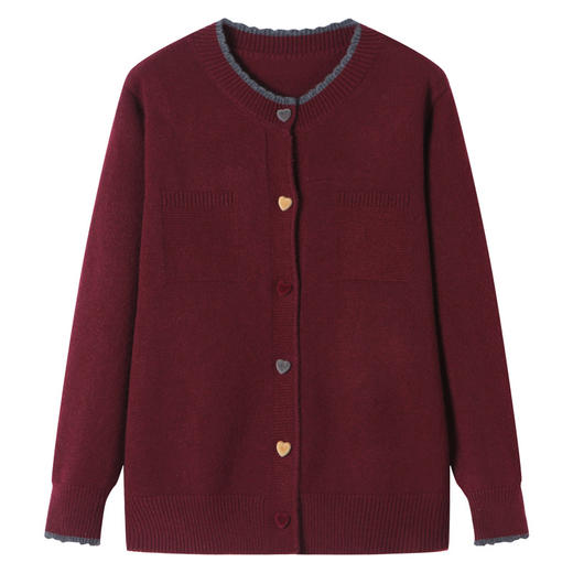 CC-QL-8572小香风针织开衫女短外套2025春秋新款圆领毛衣外搭小个子彩扣上衣 商品图4