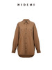 HIDEMI 极简廓形设计感水洗做旧胶片棕口袋知识分子微皱感衬衫 商品缩略图8