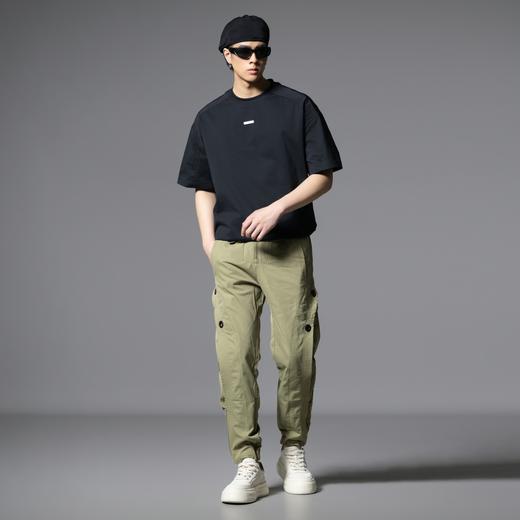 PINLI品立2025春夏新款拉链束脚工装裤男士机能风潮牌休闲长裤子GD251217108 商品图3